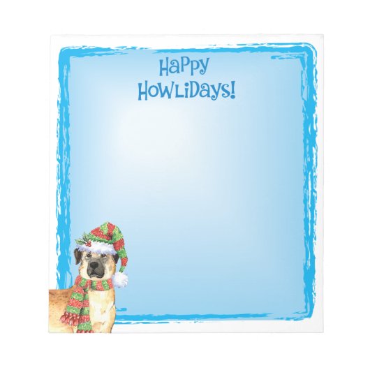 Happy Howlidays Anatolian Shepherd Notepad Notitieblok (Voorkant)