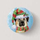 Happy Howlidays Anatolian Shepherd Pinback Button (Voorkant)