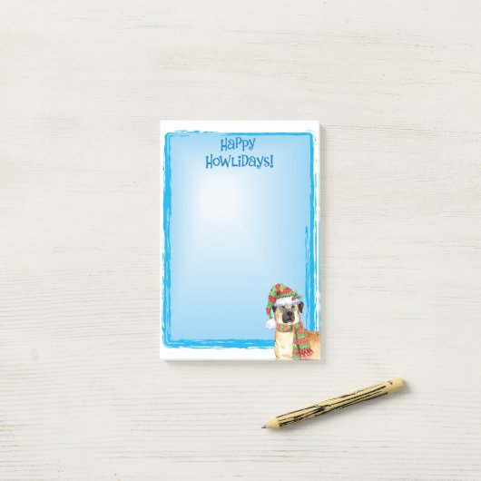 Happy Howlidays Anatolian Shepherd Post-it Notes (Op bureau)