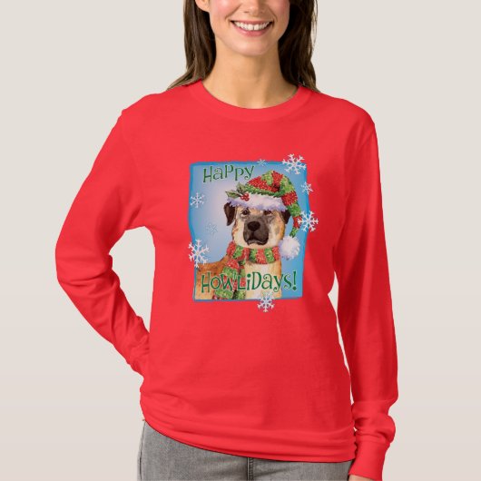 Happy Howlidays Anatolian Shepherd T-Shirt (Voorkant)