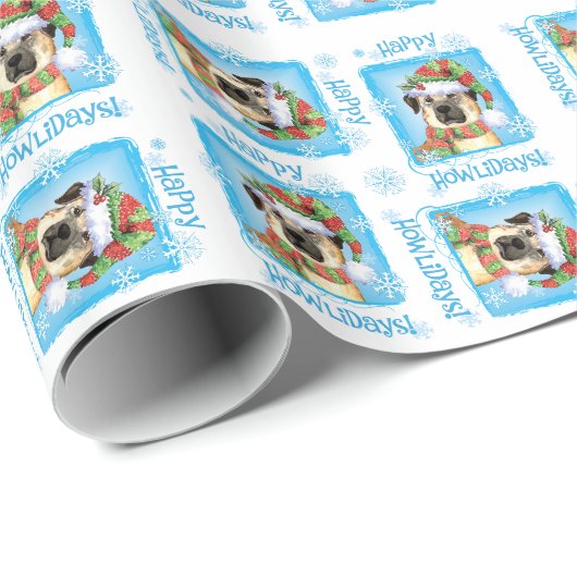 Happy Howlidays Anatolian Shepherd Wrapping Paper Cadeaupapier (Rol Hoek)
