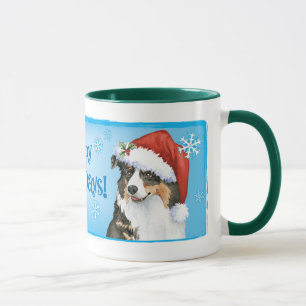 Happy Howlidays Australian Shepherd Mok