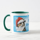 Happy Howlidays Australian Shepherd Mok (Links)