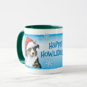 Happy Howlidays Australian Shepherd Mok (Voorkant links)