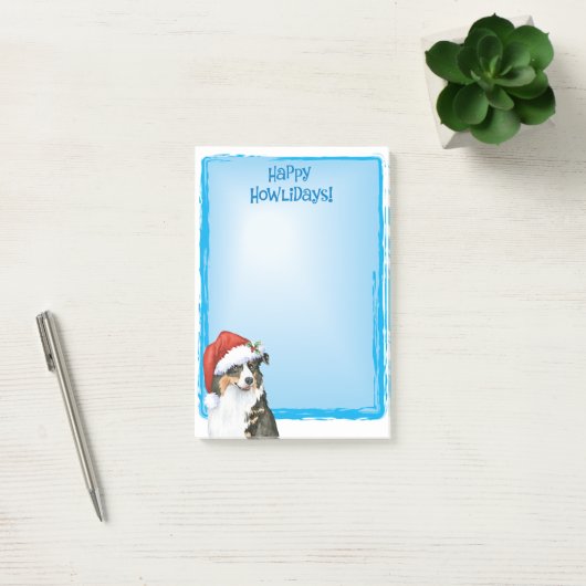 Happy Howlidays Australian Shepherd Post-it® Notes (Kantoor)