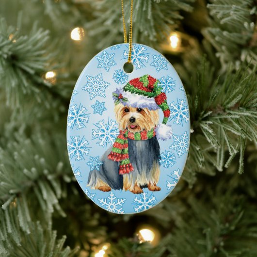 Happy Howlidays Australian Terrier Keramisch Ornament (Boom)