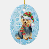 Happy Howlidays Australian Terrier Keramisch Ornament (Voorkant)