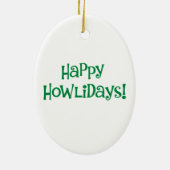 Happy Howlidays Australian Terrier Keramisch Ornament (Achterkant)