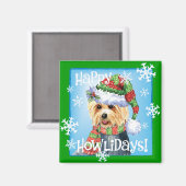 Happy Howlidays Australian Terrier Magnet (Voorkant / Achterkant)