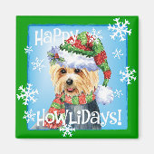 Happy Howlidays Australian Terrier Magnet (Voorkant)