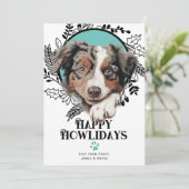 Happy Howlidays Australiër Cattle Dog Kerstmis Feestdagenkaart (Staand voorkant)