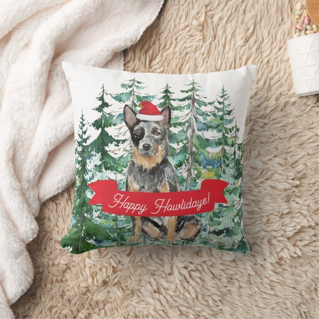 Happy Howlidays Australiër Cattle Dog Kerstmis Kussen (Deken)