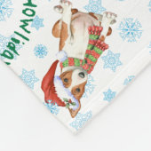 Happy Howlidays Basenji Fleece Blanket (Hoek)
