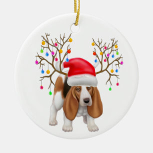 Happy Howlidays Basset Hound Ornament