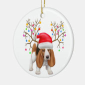 Happy Howlidays Basset Hound Ornament (Links)