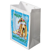 Happy Howlidays Basset Medium Cadeauzakje (Voorkant Gekanteld)