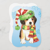 Happy Howlidays Beagle Feestdagenkaart (Voorkant / Achterkant)