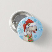 Happy Howlidays Bedlington Terrier Button (Voorkant /achterkant)