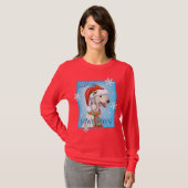 Happy Howlidays Bedlington Terrier T-Shirt (Voorkant volledig)