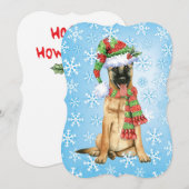 Happy Howlidays Belgische Malinois Feestdagenkaart (Voorkant / Achterkant)