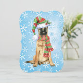 Happy Howlidays Belgische Malinois Feestdagenkaart (Staand voorkant)