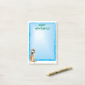 Happy Howlidays Belgische Malinois Post-it® Notes (Op bureau)
