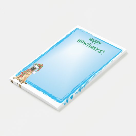 Happy Howlidays Belgische Malinois Post-it® Notes (Schuin)