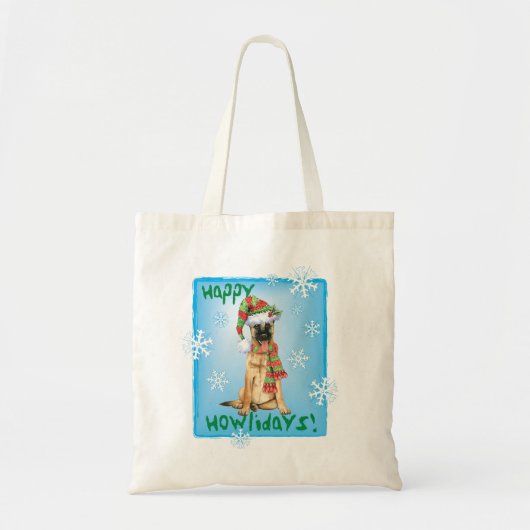 Happy Howlidays Belgische Malinois Tote Bag (Voorkant)