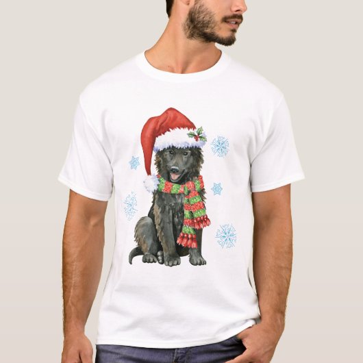 Happy Howlidays Belgische Sheepdog T-shirt (Voorkant)