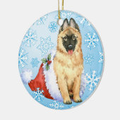 Happy Howlidays Belgische Tervuren Keramisch Ornament (Links)