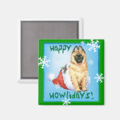Happy Howlidays Belgische Tervuren Magneet (Voorkant / Achterkant)