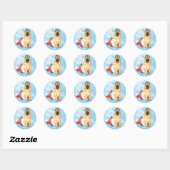 Happy Howlidays Belgische Tervuren Ronde Sticker (Vel)