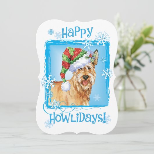 Happy Howlidays Berger Picard Feestdagenkaart (Staand voorkant)