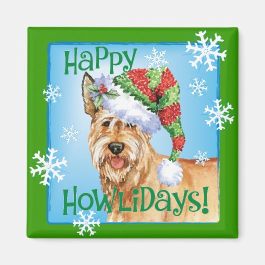 Happy Howlidays Berger Picard Magneet (Voorkant)