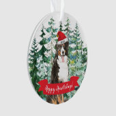 Happy Howlidays Bernese Mountain Dog Kerstmis Ornament (voorkant)