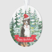 Happy Howlidays Bernese Mountain Dog Kerstmis Ornament (voorkant)