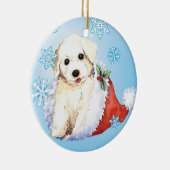 Happy Howlidays Bichon Keramisch Ornament (Rechts)