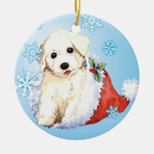 Happy Howlidays Bichon Keramisch Ornament