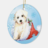 Happy Howlidays Bichon Keramisch Ornament (Links)