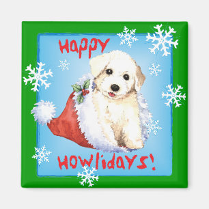Happy Howlidays Bichon Magneet