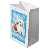 Happy Howlidays Bichon Medium Cadeauzakje (Achterkant Gekanteld)