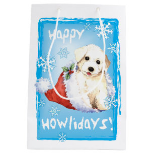 Happy Howlidays Bichon Medium Cadeauzakje
