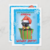Happy Howlidays Black Lab Kaart (Voorkant / Achterkant)