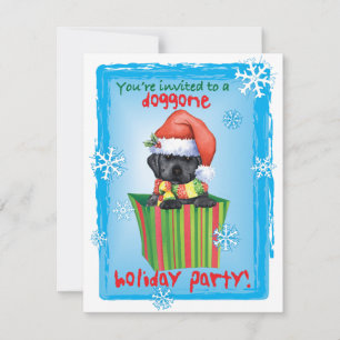 Happy Howlidays Black Lab Kaart