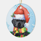 Happy Howlidays Black Lab Keramisch Ornament (Links)