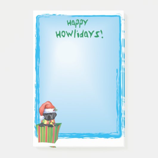 Happy Howlidays Black Lab Post-it® Notes (Voorkant)