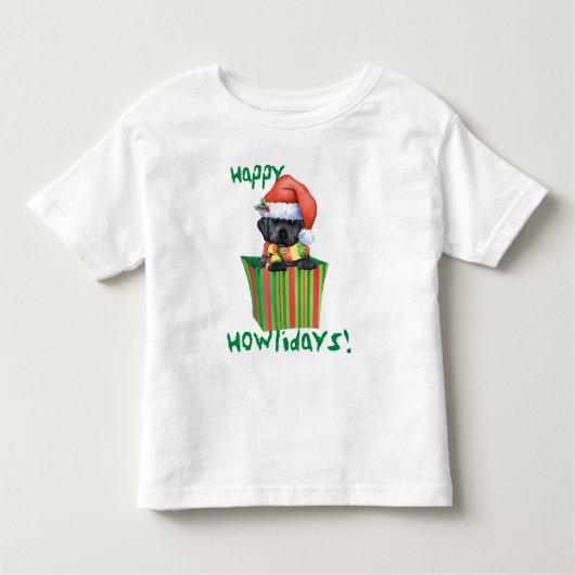 Happy Howlidays Black Lab T-Shirt (Voorkant)