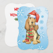 Happy Howlidays Bloodhound Feestdagenkaart (Voorkant / Achterkant)