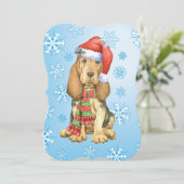 Happy Howlidays Bloodhound Feestdagenkaart (Staand voorkant)