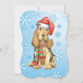 Happy Howlidays Bloodhound Feestdagenkaart (Voorkant)
